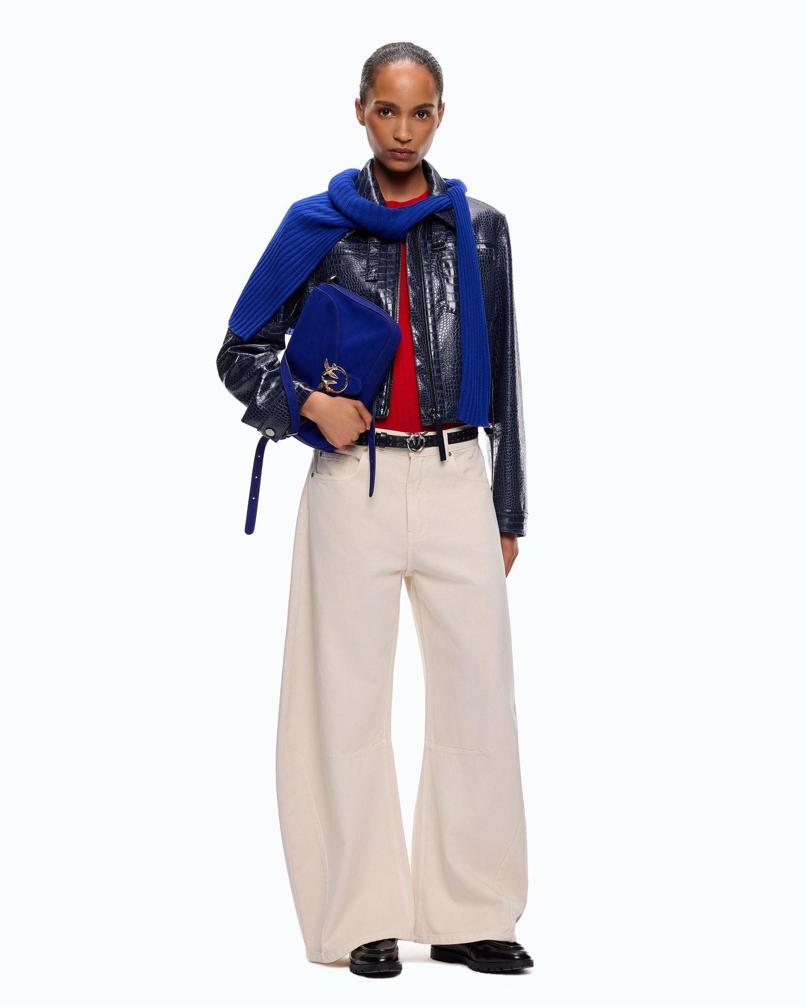 Pantalone barrel fit in bull denim - Pinko 107196A3F9 C21 PINKO 