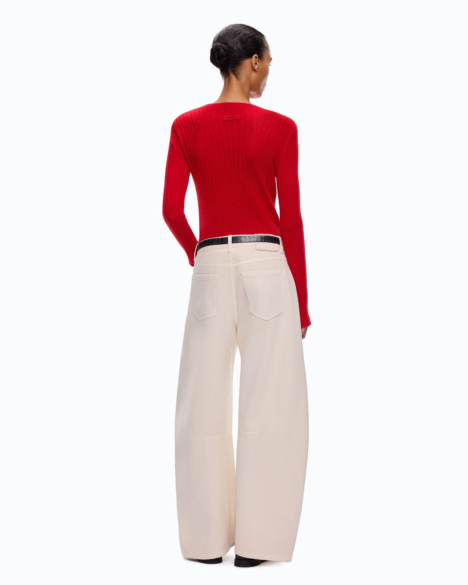 Pantalone barrel fit in bull denim - Pinko 107196A3F9 C21 PINKO 