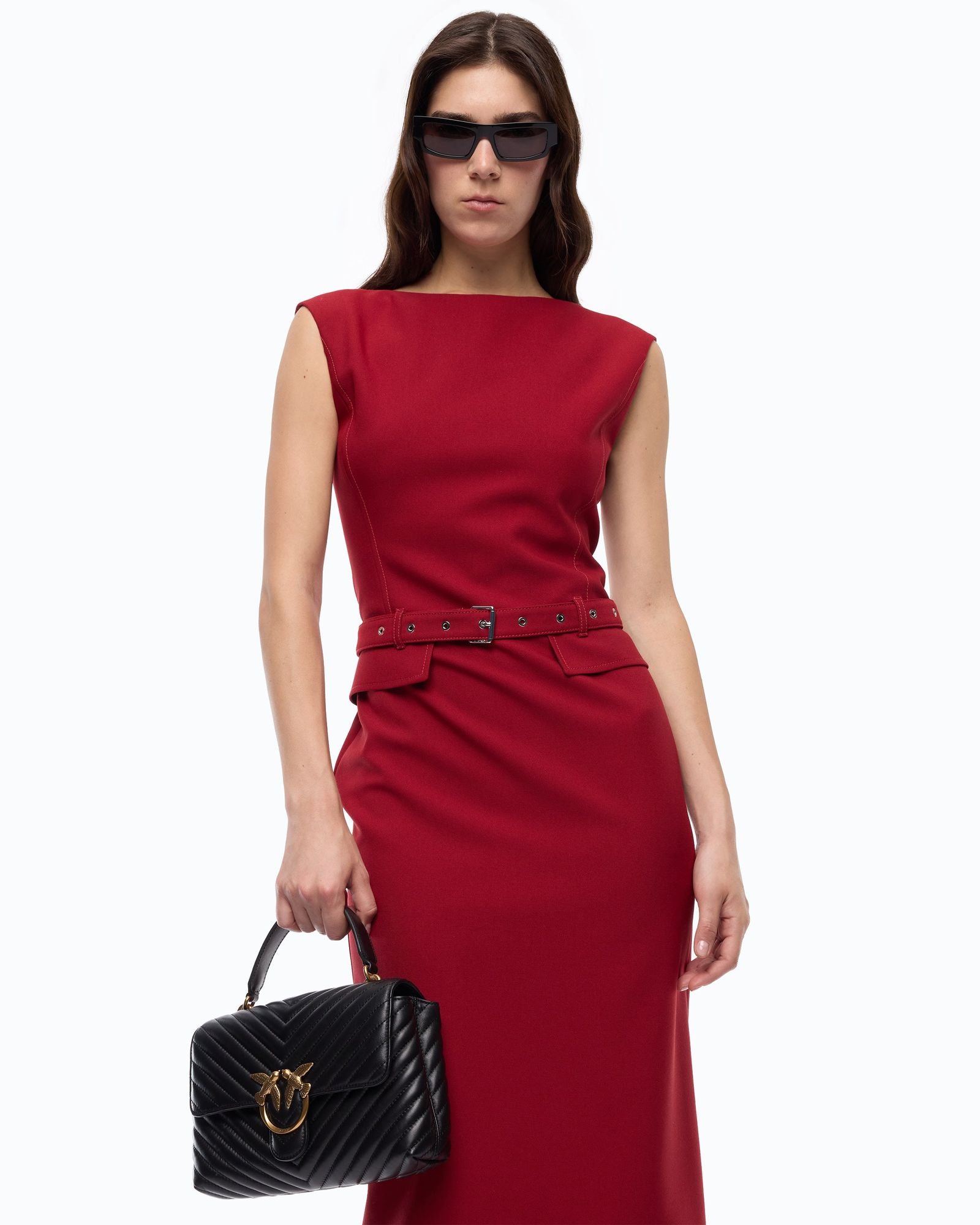 Abito midi a tubino con cintura - Pinko 107265A3DA R59 PINKO 
