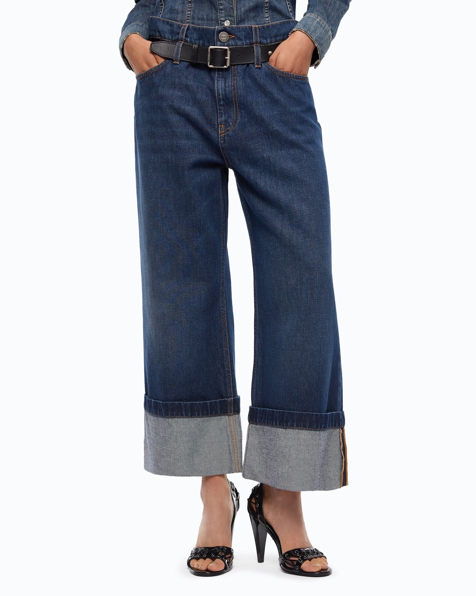Jeans cropped con cintura - Pinko 107277A3HG PJB PINKO 