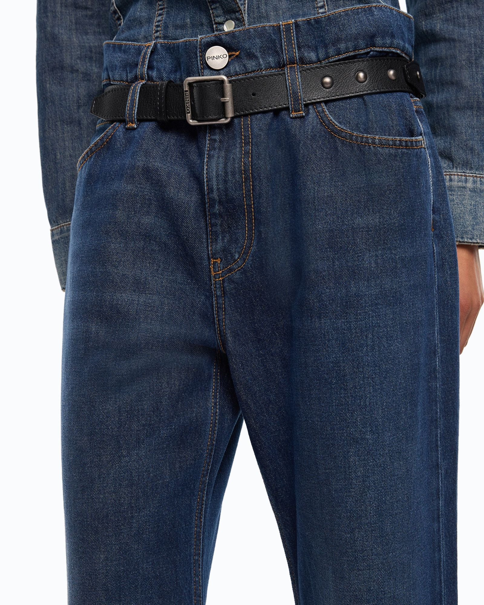 Jeans cropped con cintura - Pinko 107277A3HG PJB PINKO 