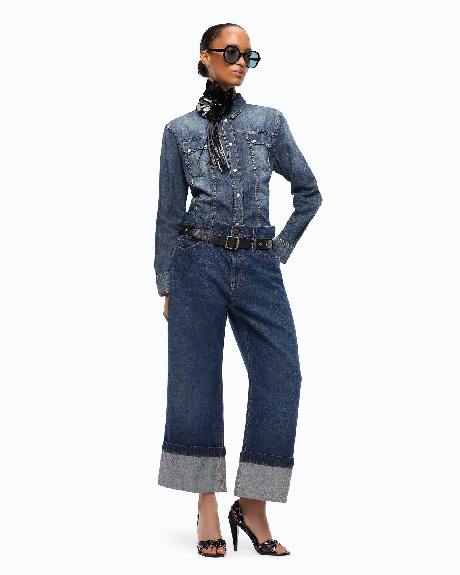 Jeans cropped con cintura - Pinko 107277A3HG PJB PINKO 
