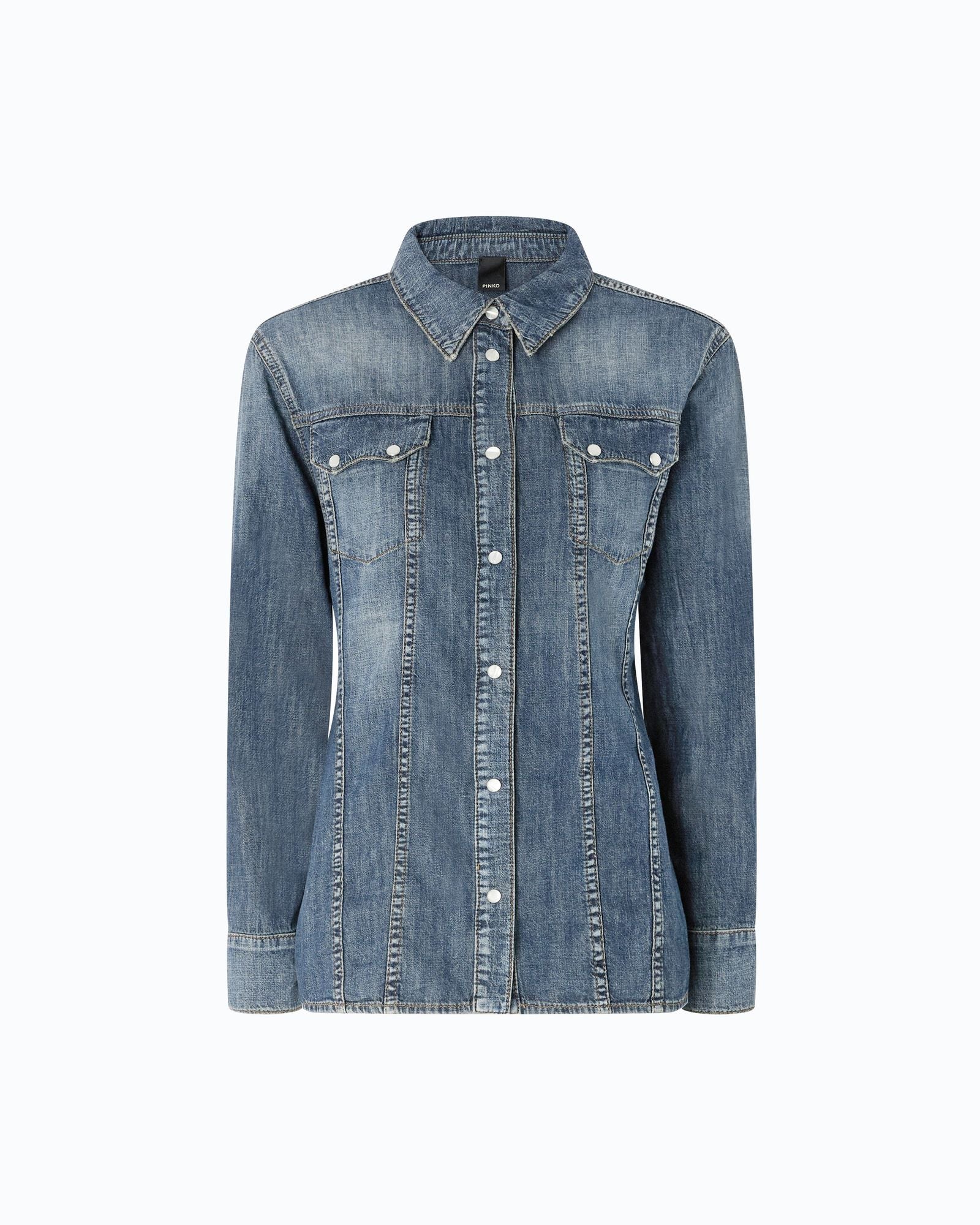 Camicia in denim con scoloriture - Pinko 107290A3HZ PJC PINKO 