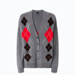 Cardigan in cashmere e lana a rombi - Pinko 107291A3IE IL1 PINKO 