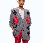 Cardigan in cashmere e lana a rombi - Pinko 107291A3IE IL1 PINKO 