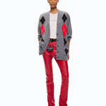 Cardigan in cashmere e lana a rombi - Pinko 107291A3IE IL1 PINKO 