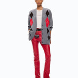 Cardigan in cashmere e lana a rombi - Pinko 107291A3IE IL1 PINKO 