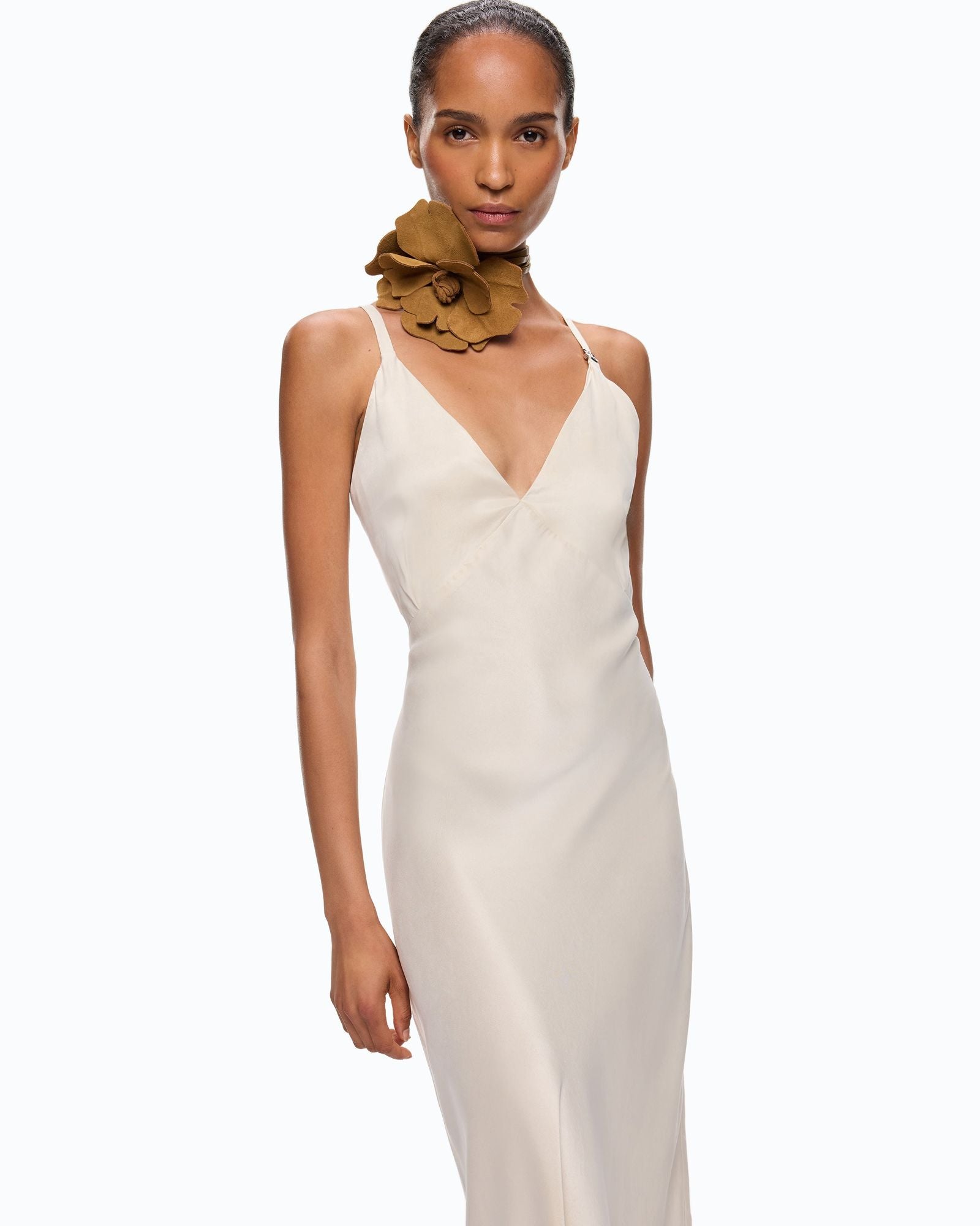 Abito lungo con logo rimovibile - Pinko 107375A3F8 C21 PINKO 