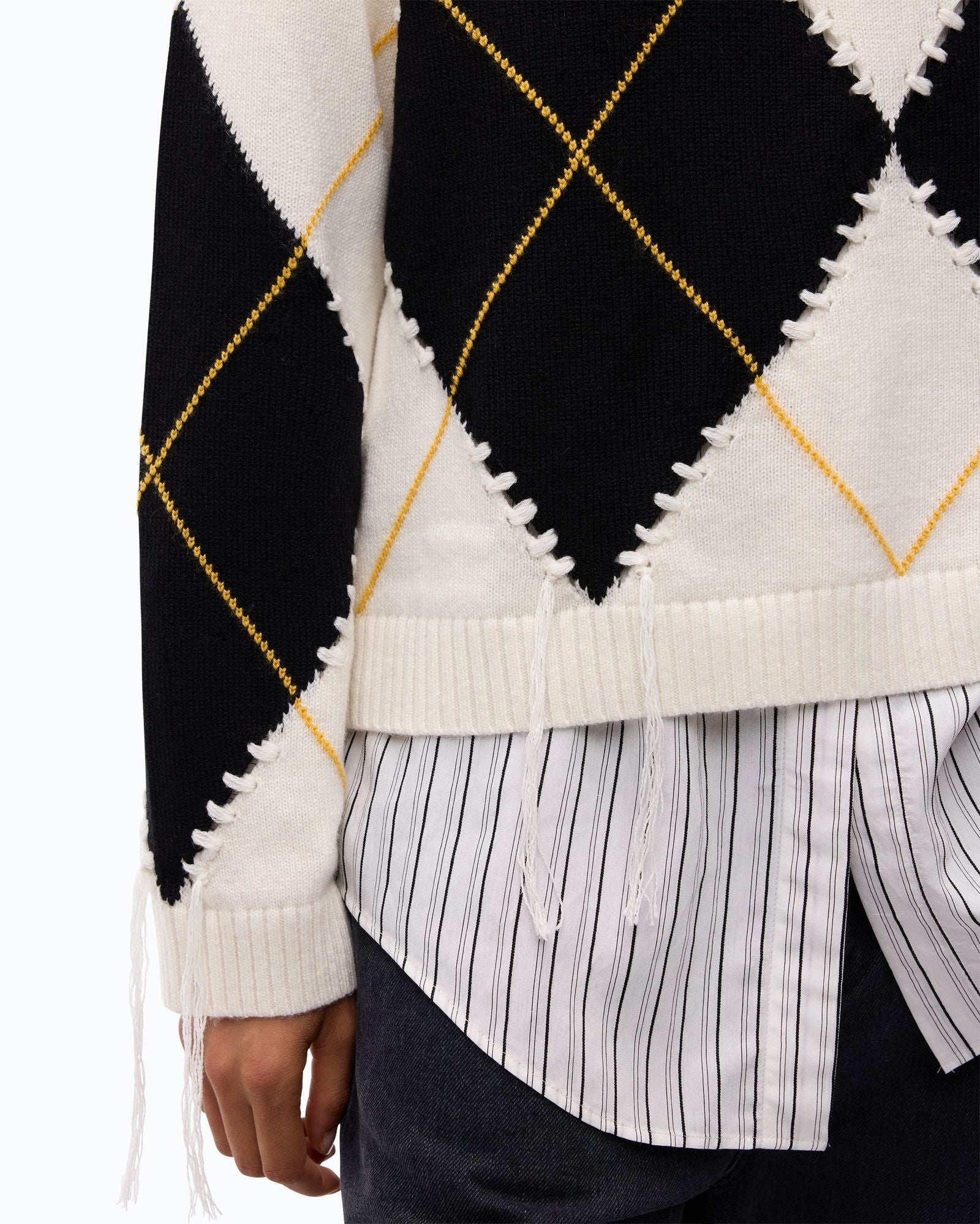Maglia in cashmere con maxi rombi - Pinko 107377A3JE DZ0 PINKO 