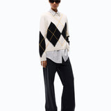 Maglia in cashmere con maxi rombi - Pinko 107377A3JE DZ0 PINKO 