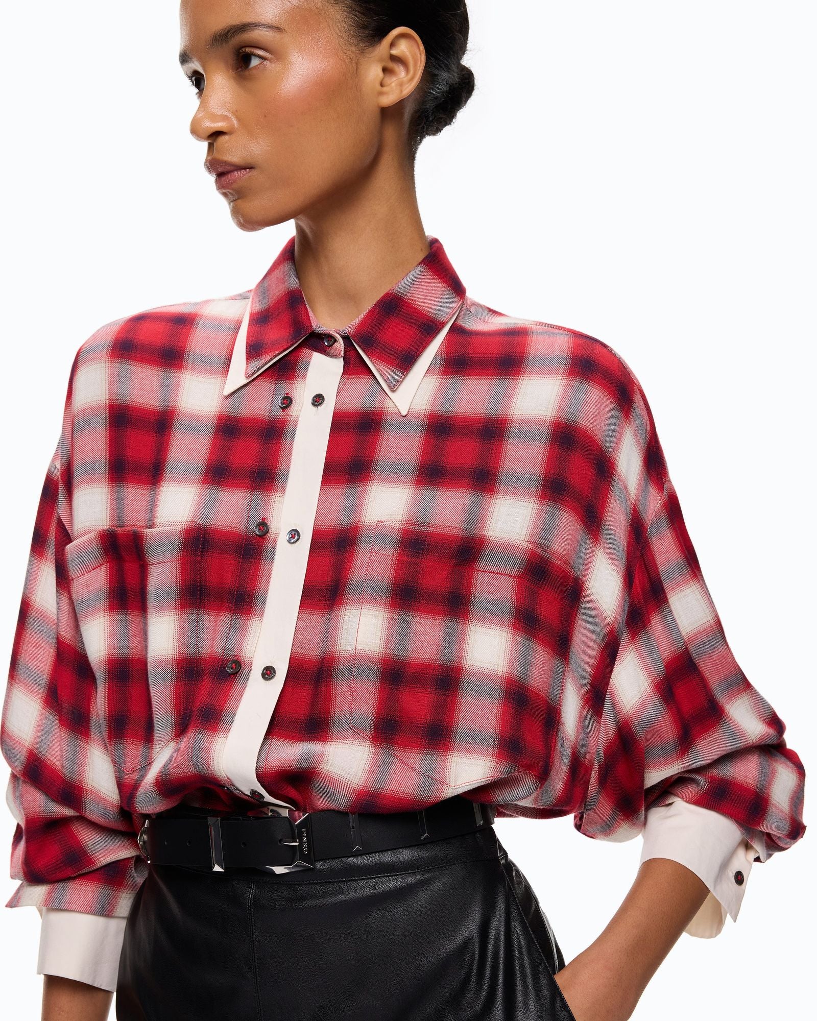 Camicia over con motivo check - Pinko 107383A3HJ RZ5 PINKO 