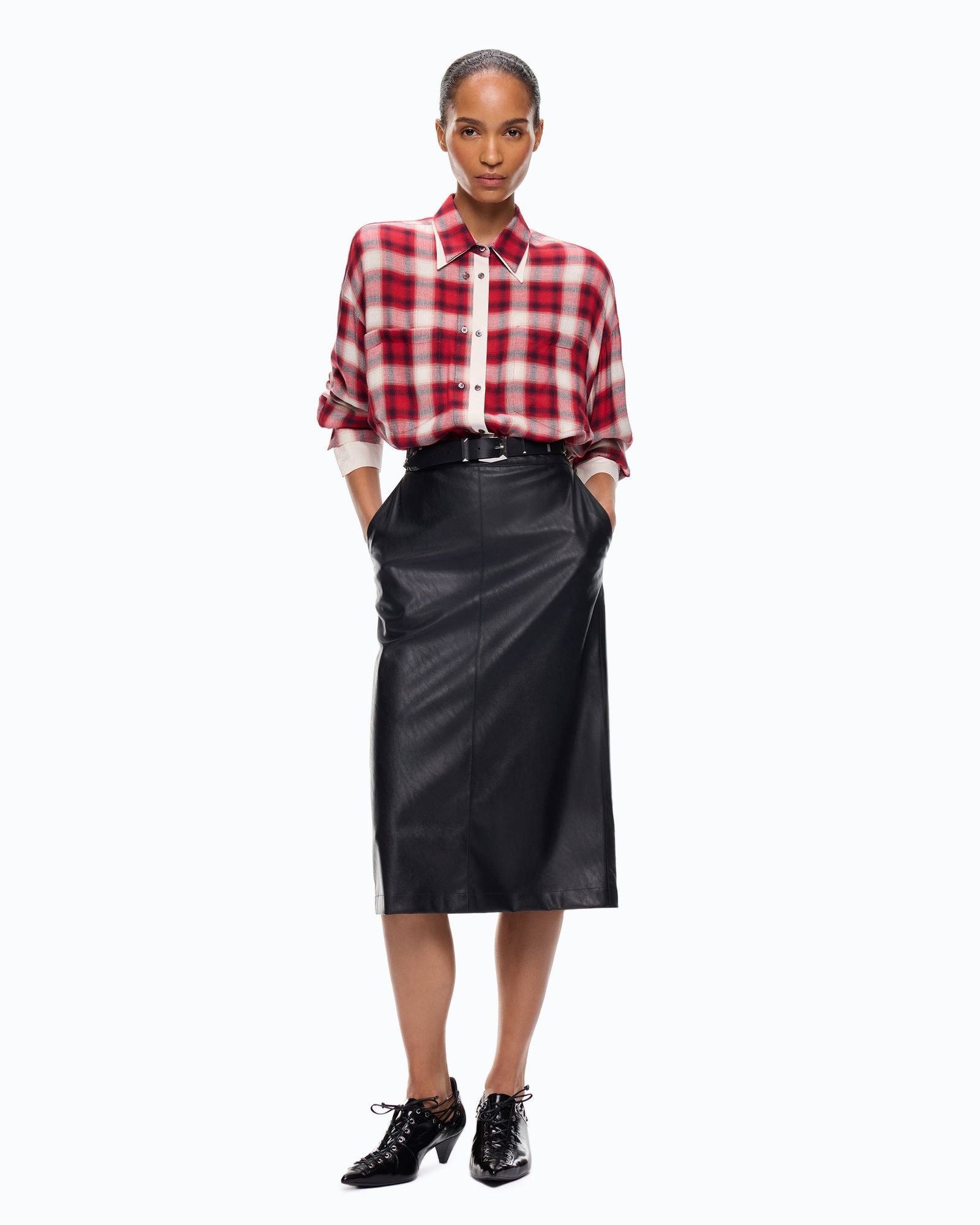 Camicia over con motivo check - Pinko 107383A3HJ RZ5 PINKO 