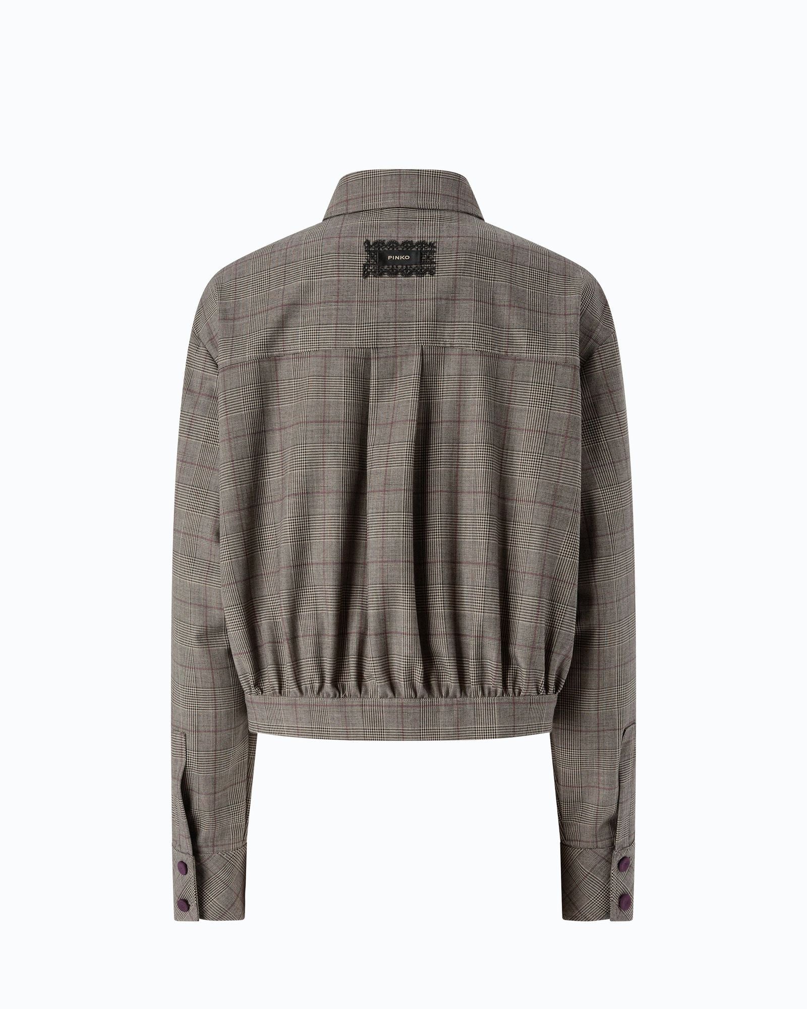 Giacca oversize motivo quadri - Pinko 107419A3FF CYZ PINKO 