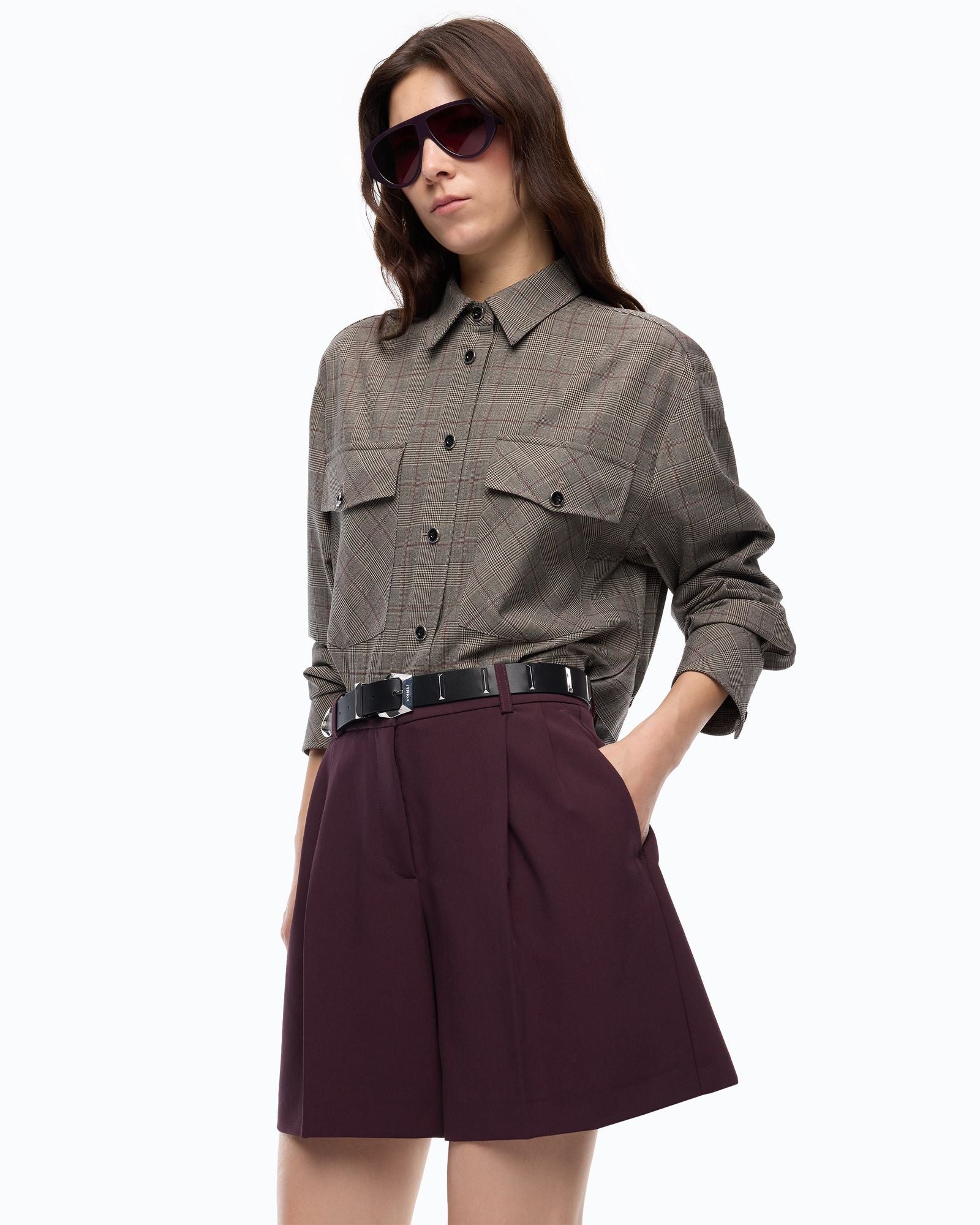 Giacca oversize motivo quadri - Pinko 107419A3FF CYZ PINKO 