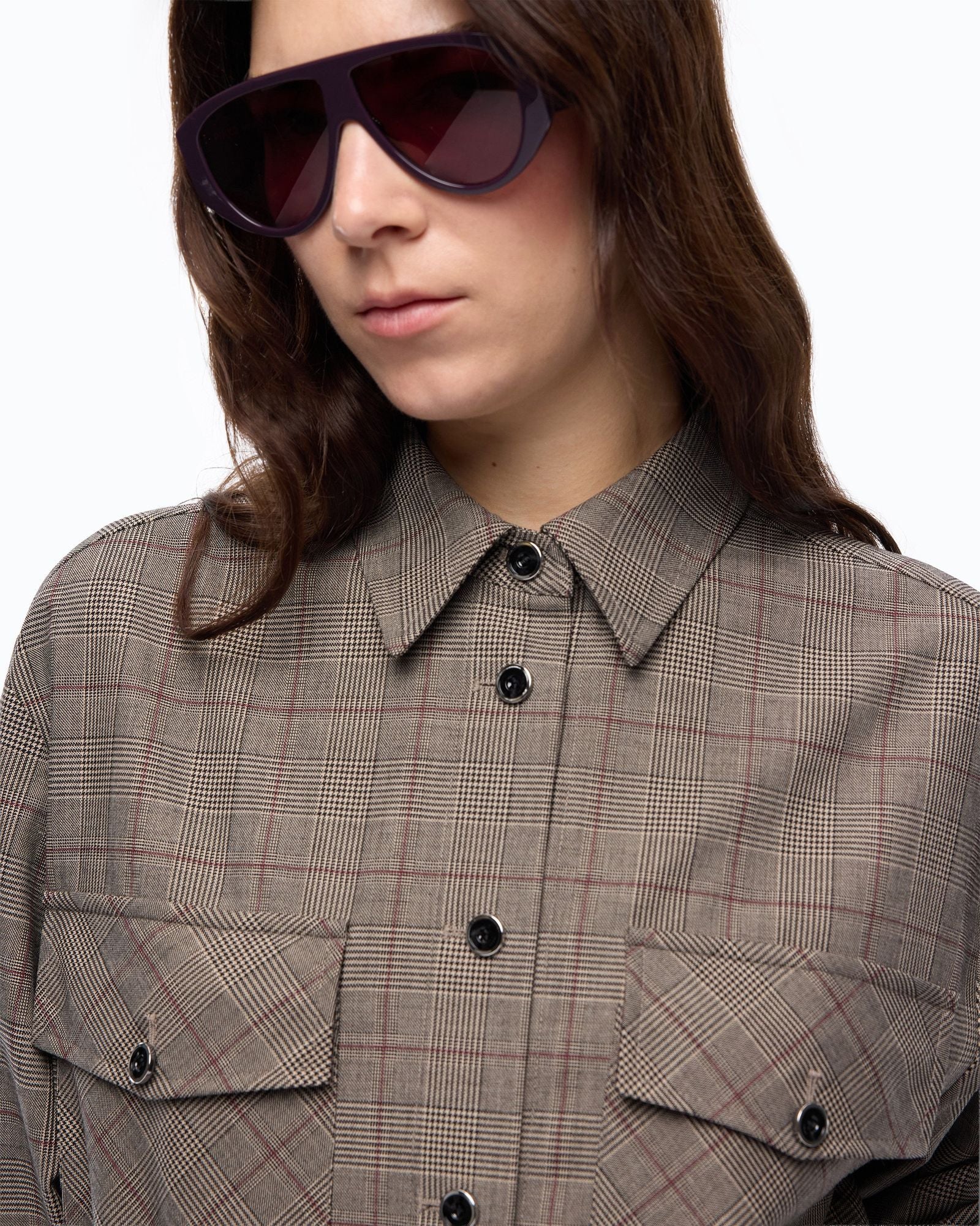 Giacca oversize motivo quadri - Pinko 107419A3FF CYZ PINKO 