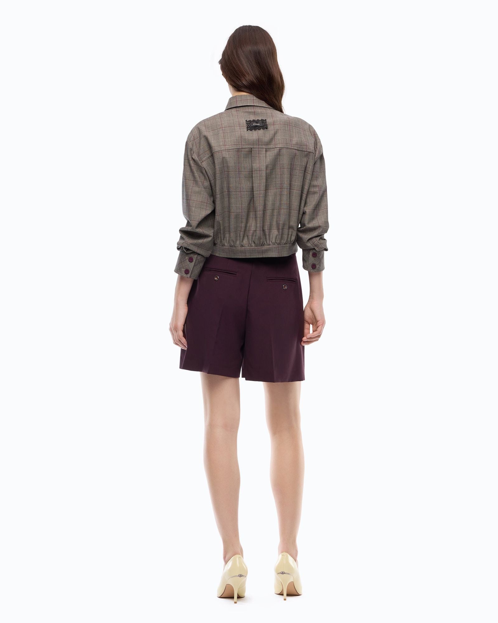 Giacca oversize motivo quadri - Pinko 107419A3FF CYZ PINKO 