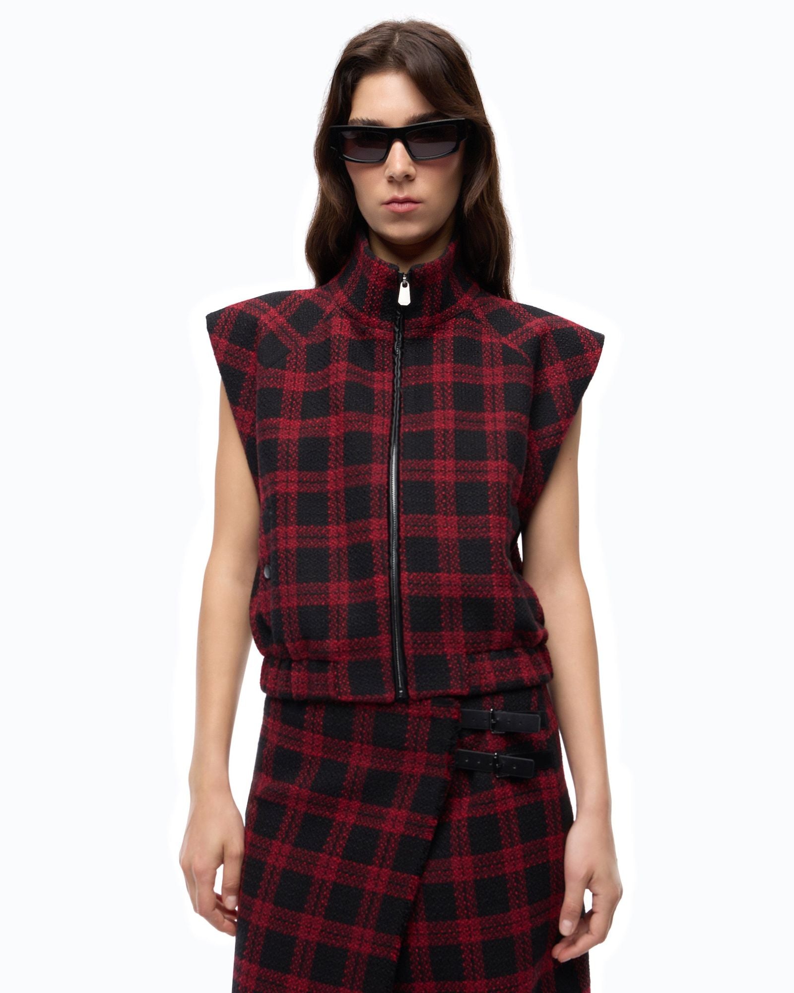 Gilet in tweed a quadri - Pinko 107440A3GN ZR4 PINKO 