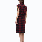 Gilet in tweed a quadri - Pinko 107440A3GN ZR4 PINKO 