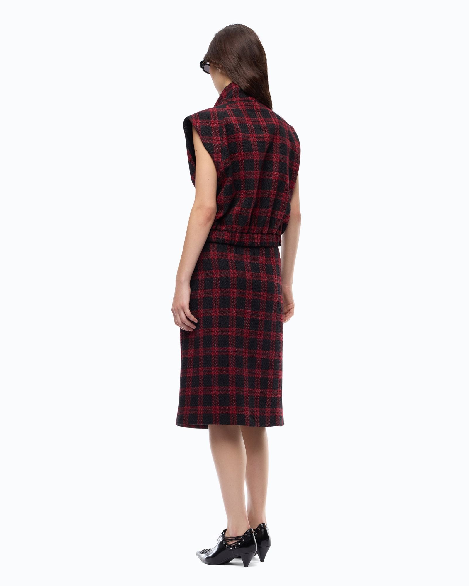 Gilet in tweed a quadri - Pinko 107440A3GN ZR4 PINKO 