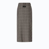 Gonna longuette in lana check - Pinko 107448A3FF CYZ PINKO 