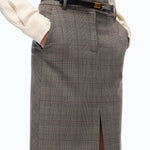 Gonna longuette in lana check - Pinko 107448A3FF CYZ PINKO 