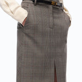 Gonna longuette in lana check - Pinko 107448A3FF CYZ PINKO 
