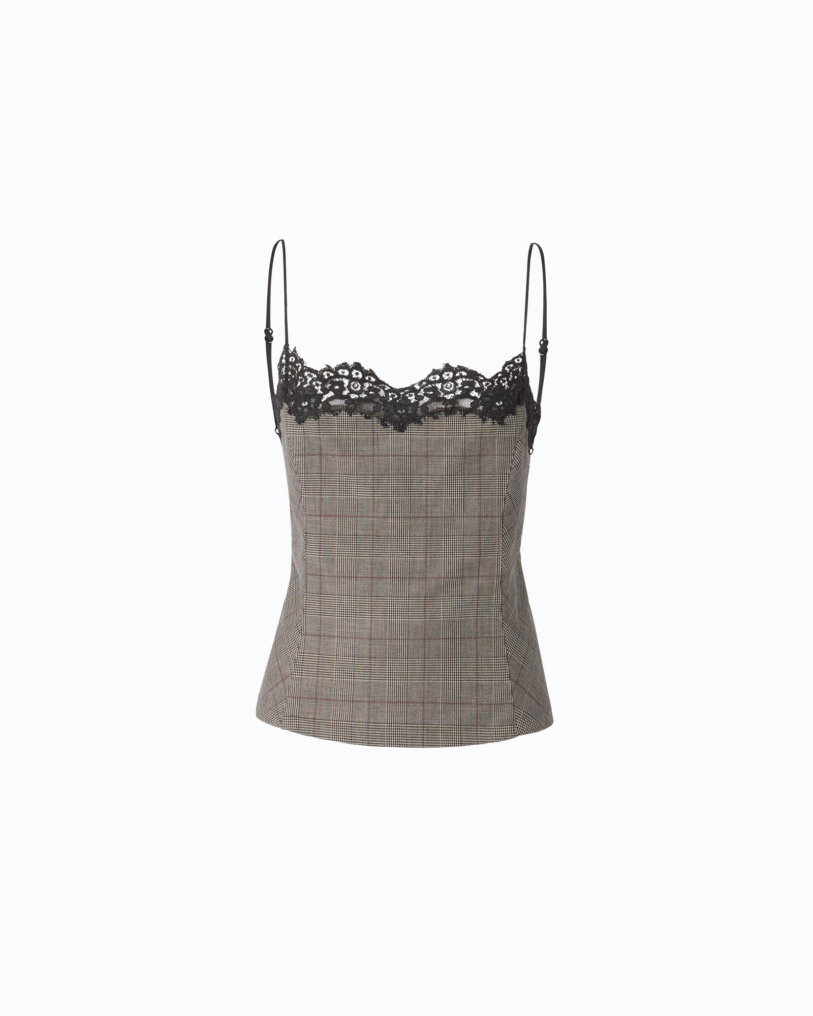 Top quadri con pizzo - Pinko 107472A3FF CYZ PINKO 