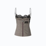 Top quadri con pizzo - Pinko 107472A3FF CYZ PINKO 