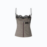Top quadri con pizzo - Pinko 107472A3FF CYZ PINKO 