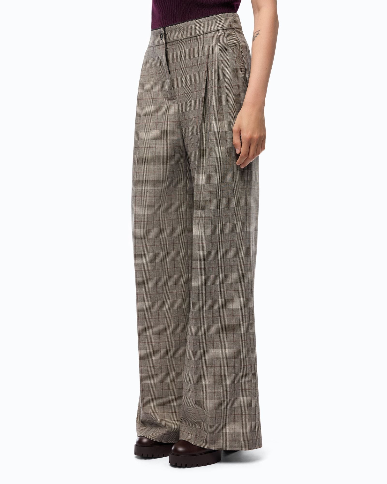 Pantalone ampio a quadri - Pinko 107476A3FF CYZ PINKO 