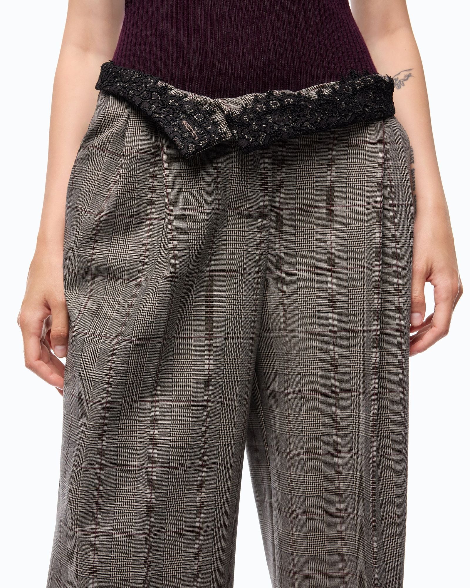 Pantalone ampio a quadri - Pinko 107476A3FF CYZ PINKO 