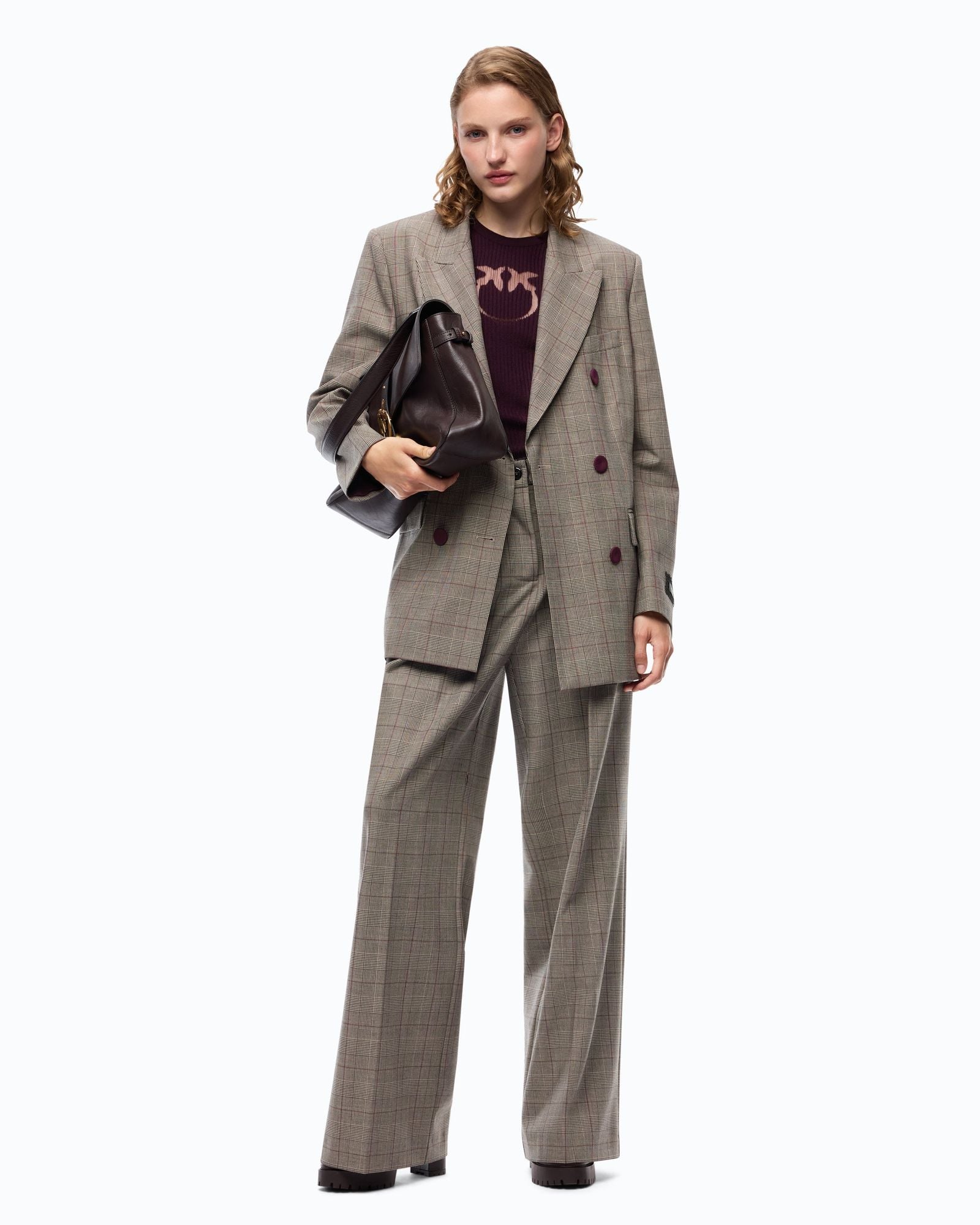 Pantalone ampio a quadri - Pinko 107476A3FF CYZ PINKO 