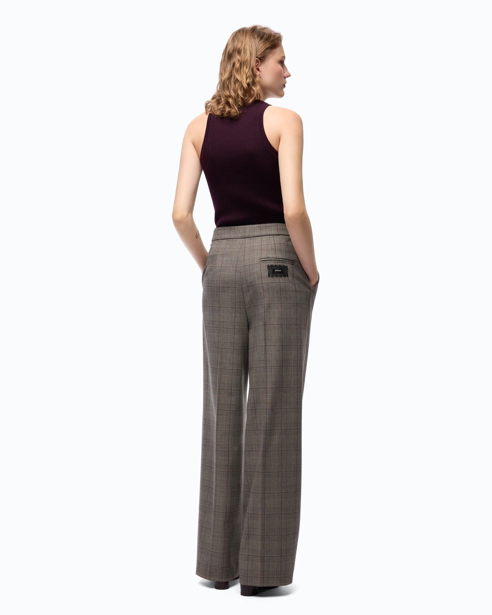 Pantalone ampio a quadri - Pinko 107476A3FF CYZ PINKO 