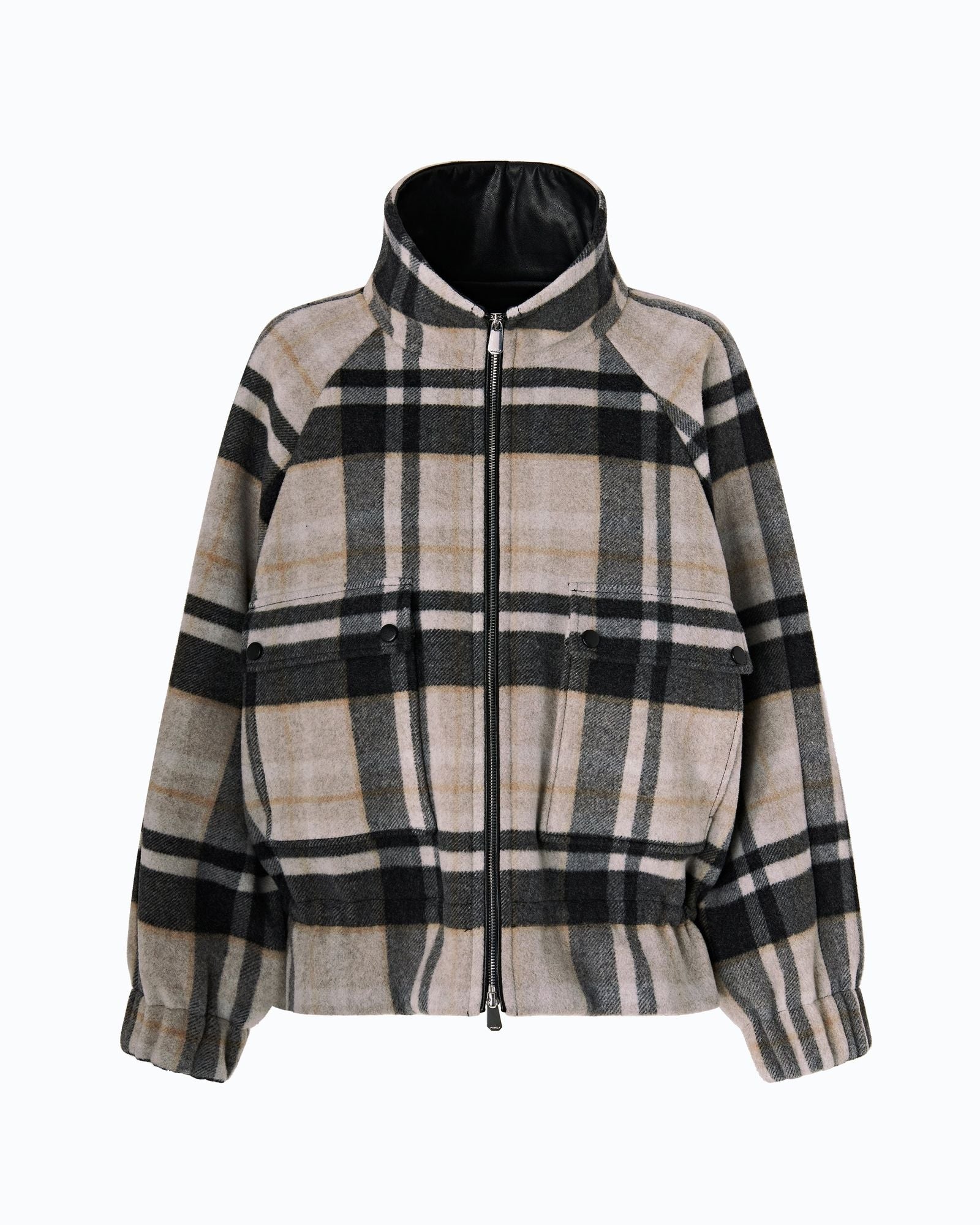 Caban con zip e fantasia check - Pinko 107523A3FW IC9 PINKO 