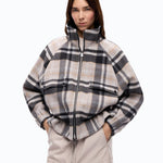 Caban con zip e fantasia check - Pinko 107523A3FW IC9 PINKO 