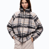 Caban con zip e fantasia check - Pinko 107523A3FW IC9 PINKO 