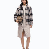 Caban con zip e fantasia check - Pinko 107523A3FW IC9 PINKO 