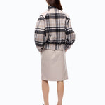 Caban con zip e fantasia check - Pinko 107523A3FW IC9 PINKO 