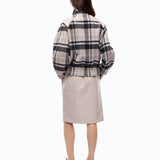 Caban con zip e fantasia check - Pinko 107523A3FW IC9 PINKO 