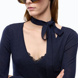 Maglia in lana con pizzo e fusciacca - Pinko 107775A3O1 G03 PINKO 