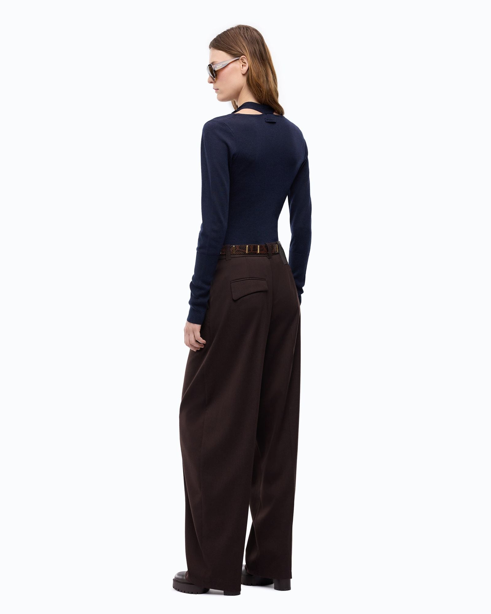 Maglia in lana con pizzo e fusciacca - Pinko 107775A3O1 G03 PINKO 