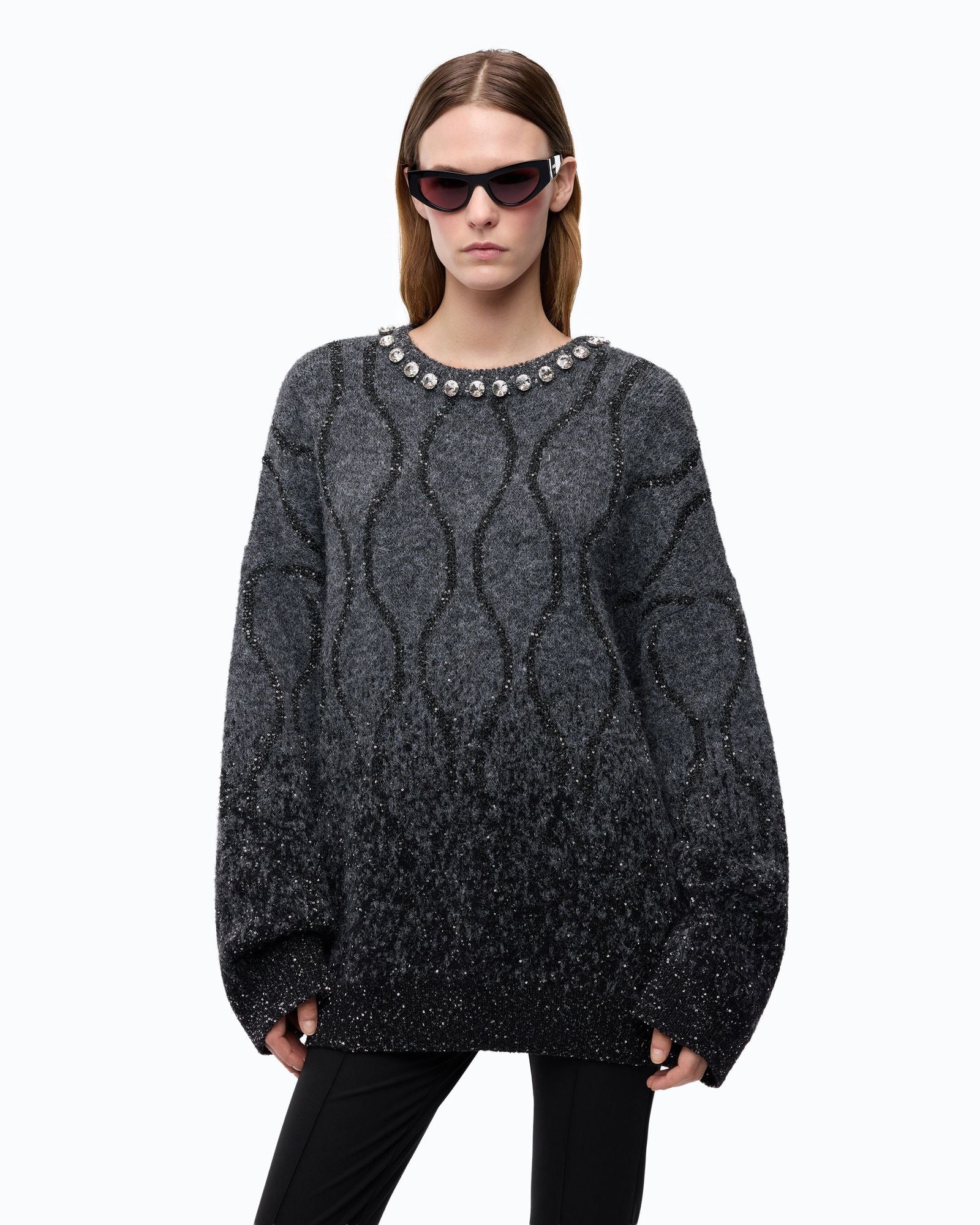 Maglione collo gioiello e paillettes - Pinko 107855A3OZ IZK PINKO 