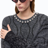 Maglione collo gioiello e paillettes - Pinko 107855A3OZ IZK PINKO 