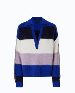 Polo in misto alpaca a righe - Pinko