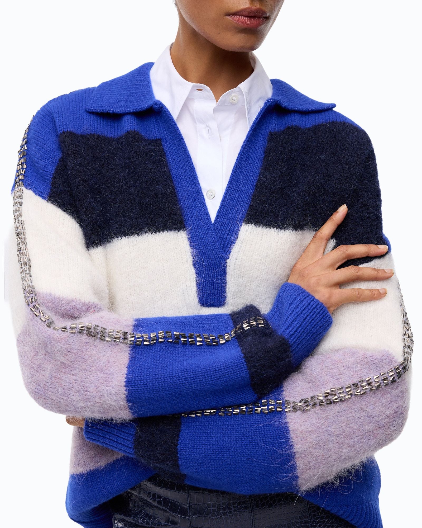 Polo in misto alpaca a righe - Pinko 107860A3P0 EY1 PINKO 