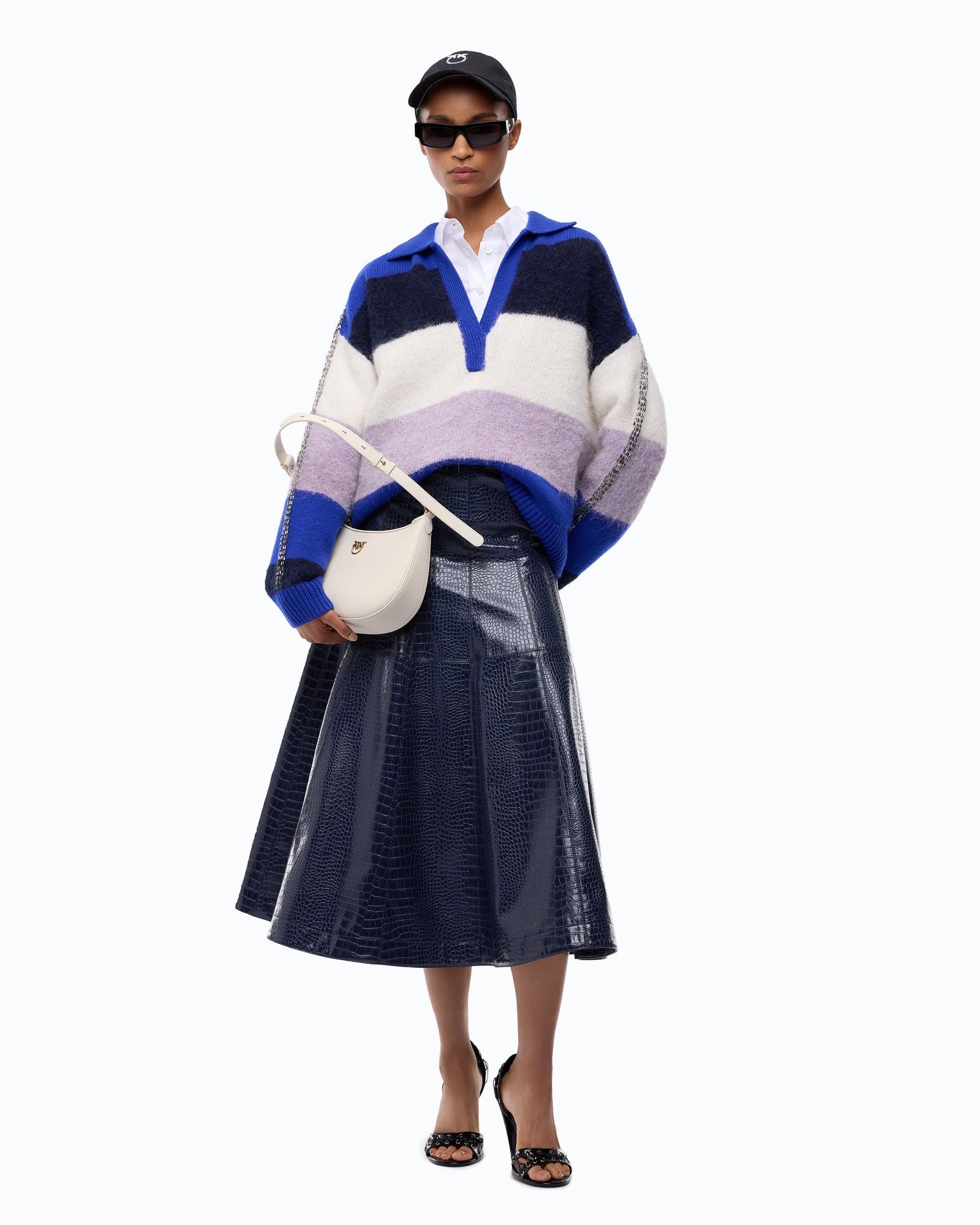 Polo in misto alpaca a righe - Pinko 107860A3P0 EY1 PINKO 