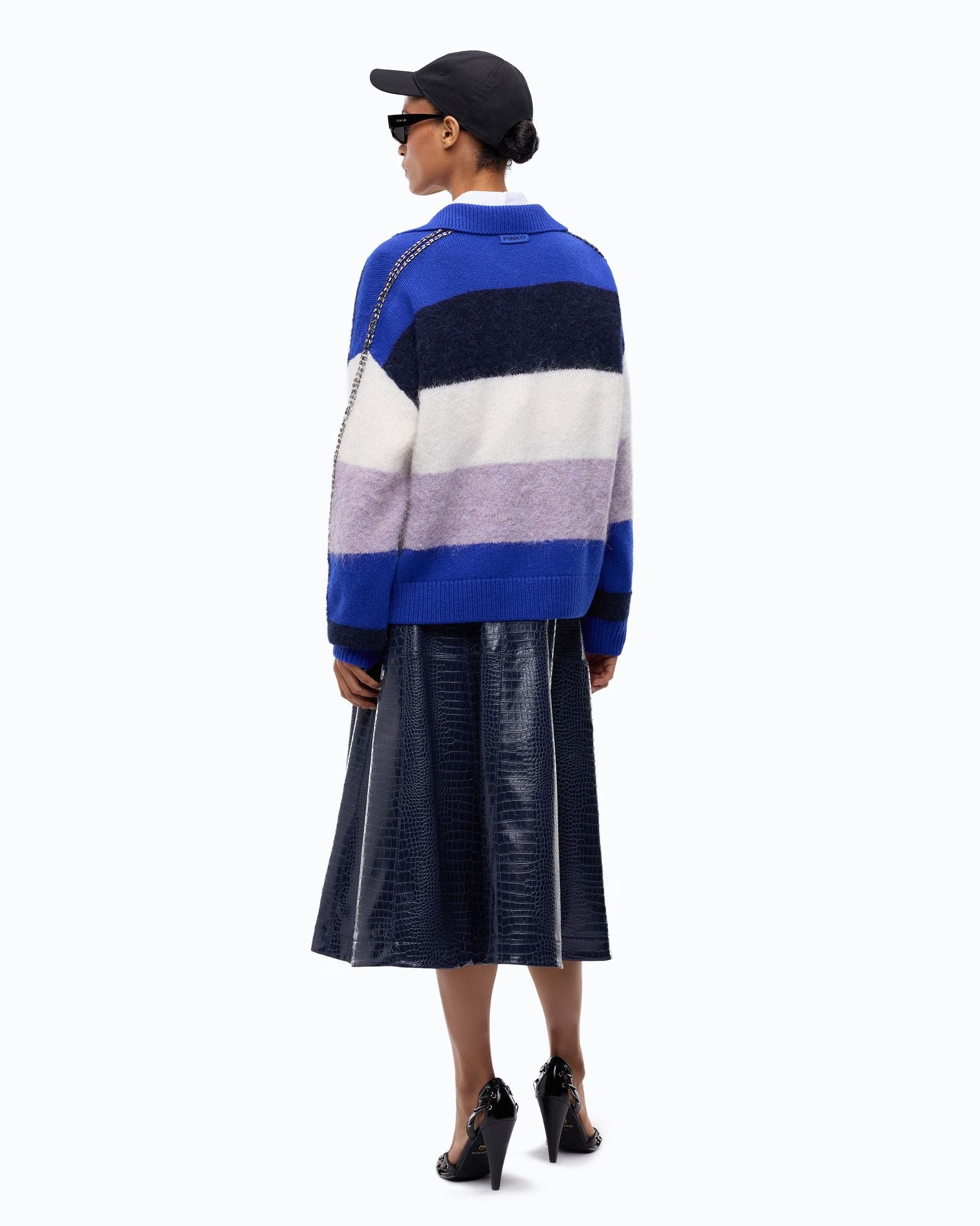 Polo in misto alpaca a righe - Pinko 107860A3P0 EY1 PINKO 