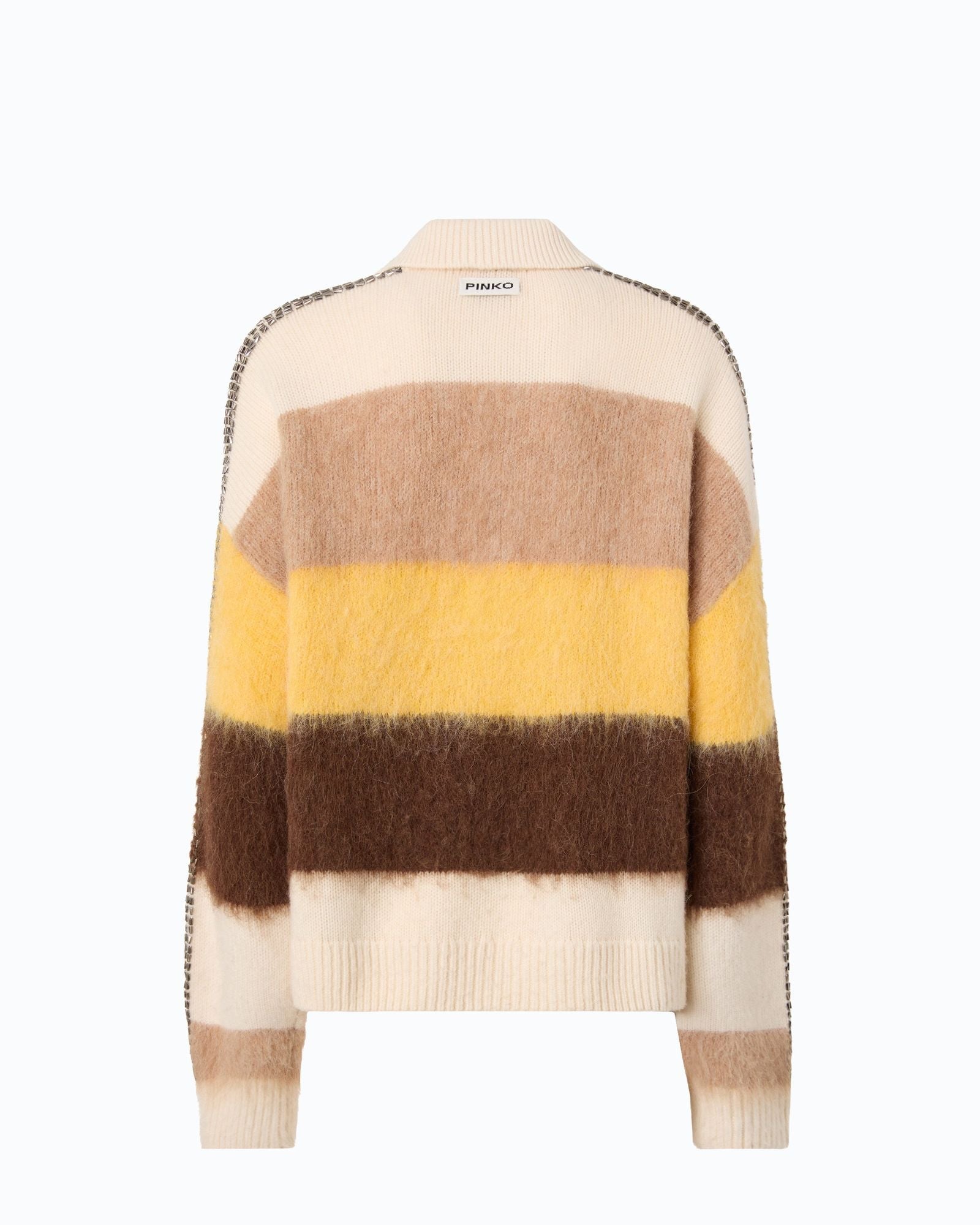 Polo in misto alpaca a righe - Pinko 107860A3P0 ZLF PINKO 