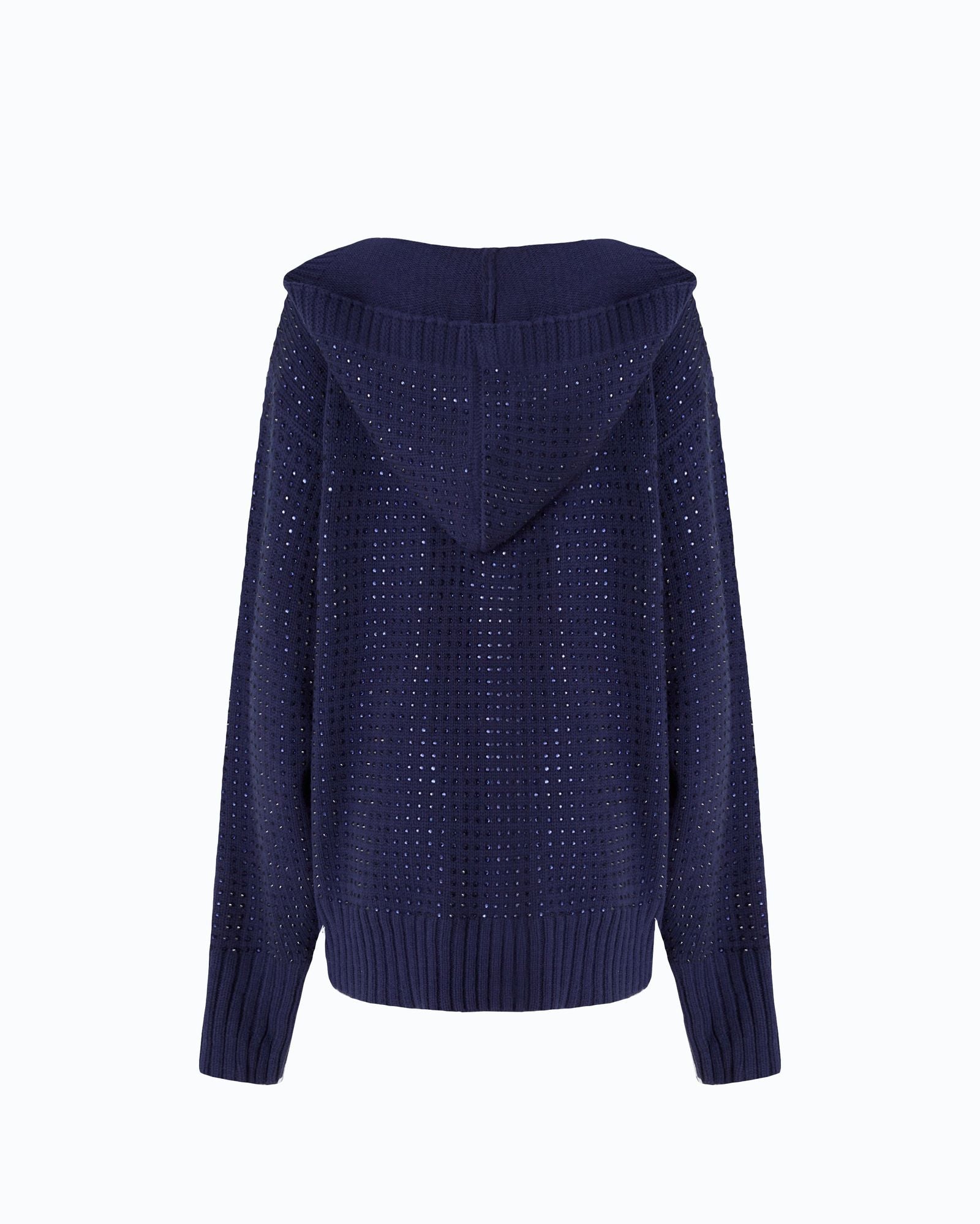 Cardigan con cappuccio e full strass - Pinko 107867A3P3 F92 PINKO 