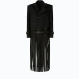 Cappotto in panno con frange - Pinko 107869A3LA Z99 PINKO 